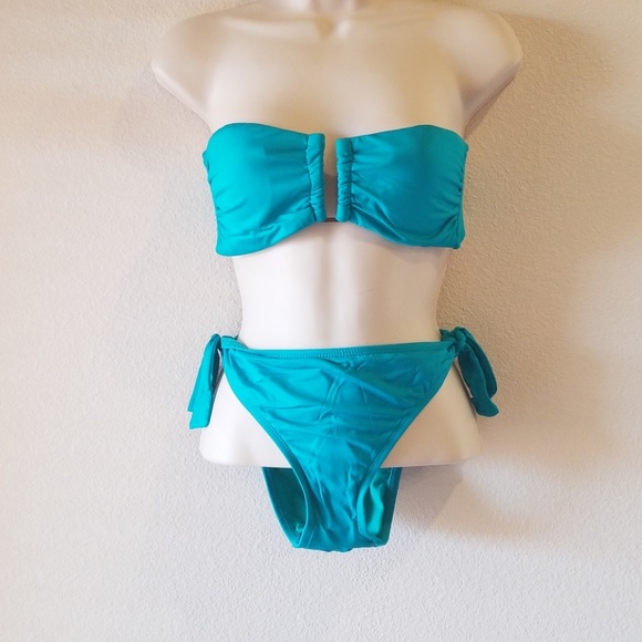 👙Mossimo Green Bandeau 2 Piece Bikini Set👙 - Picture 2 of 6